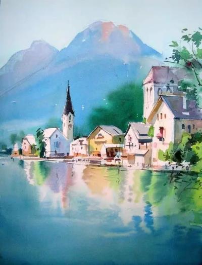 水彩的魅力，能讓人感到身臨其境