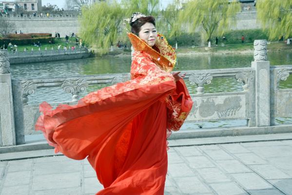 淮南圖片網模特隊漢服驚艷壽州古城