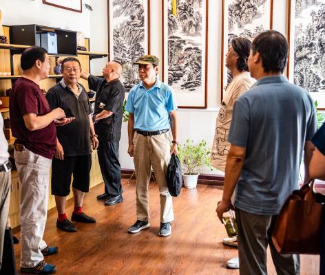 安徽新昊詩書畫院來淮南考察交流