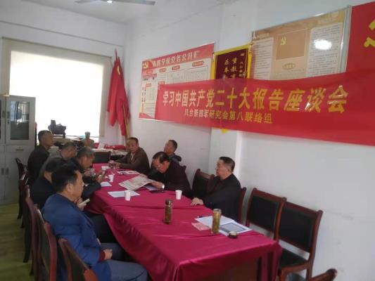 鳳臺縣新四軍研究會第八聯絡組  學習座談黨的二十大報告