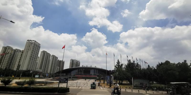 今天淮南藍天白云