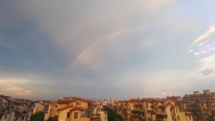 淮南出現雙彩虹