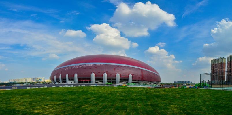 即將竣工的淮南奧體中心