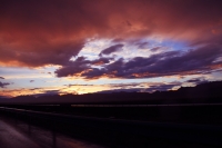 疾駛的車上拍風景