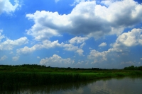 淮河風(fēng)光==水 藍(lán)天白云