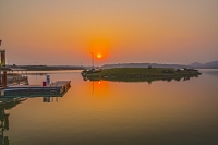 泉山湖夕照