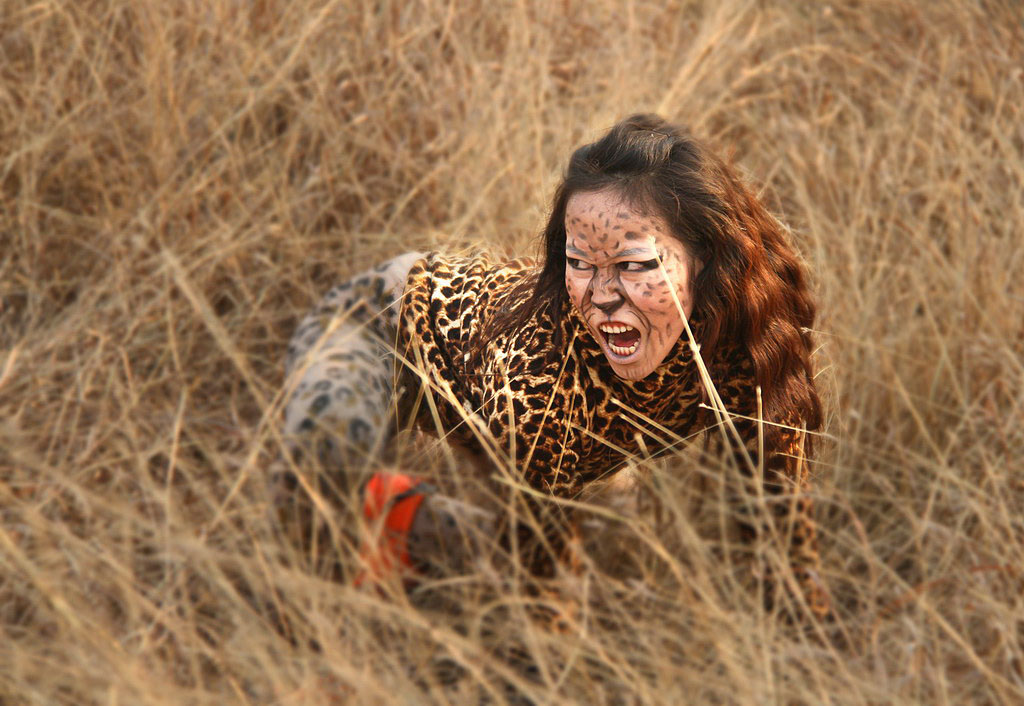 “放歸的豹子”創意人像