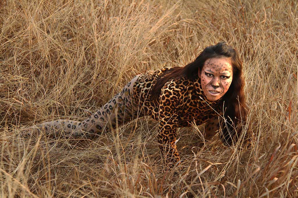 “放歸的豹子”創意人像