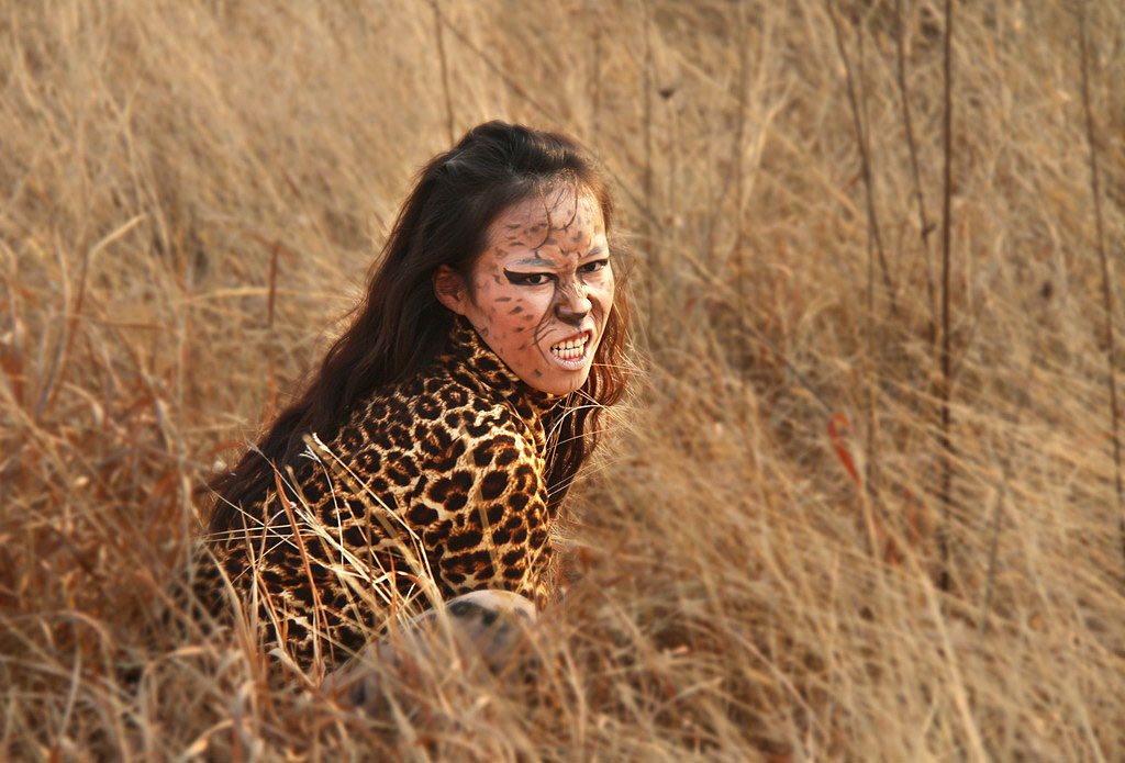 “放歸的豹子”創意人像