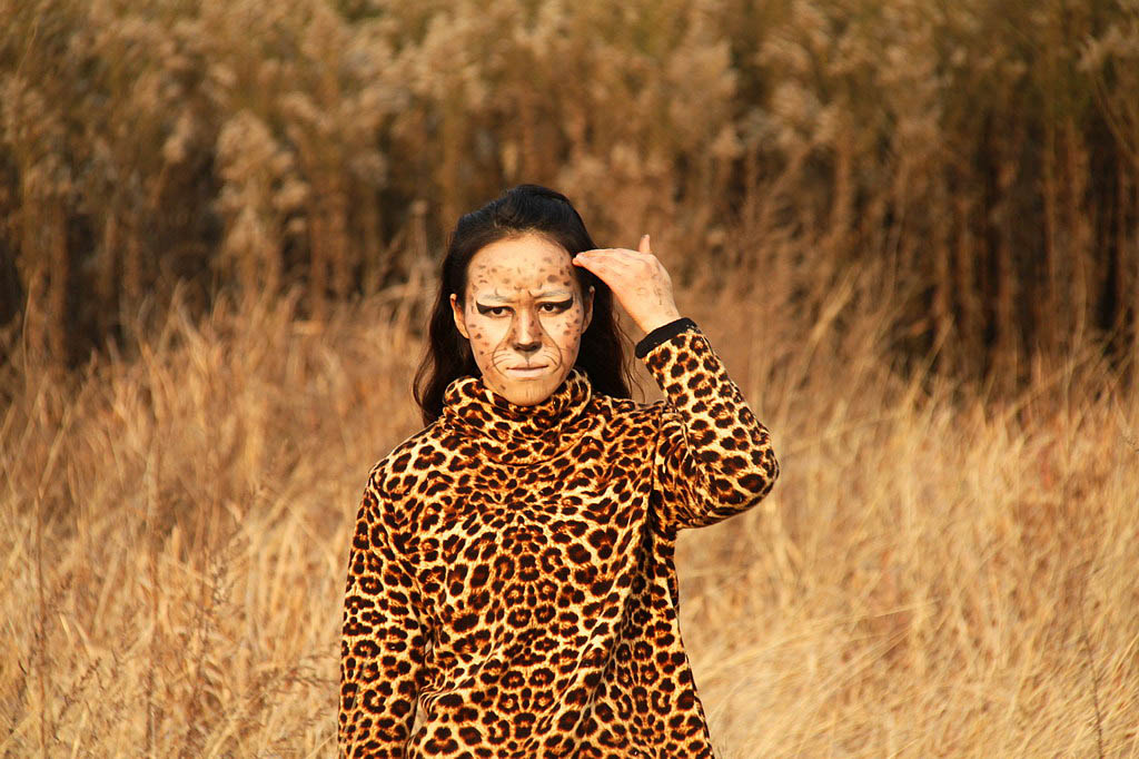 “放歸的豹子”創意人像