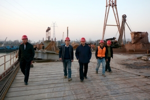 市委領(lǐng)導(dǎo)周日視察在建中的淮上大橋